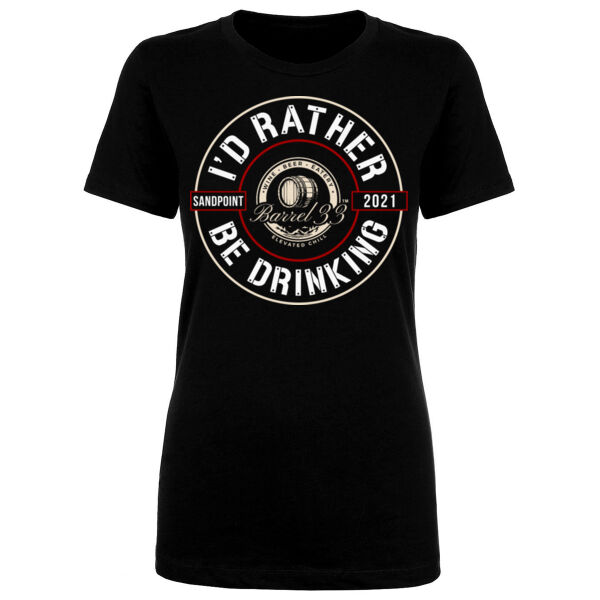 I'D RATHER BE DRINKING - SANDPOINT - WOMEN'S FITTED T-SHIRT - $MR21FC$ Thumbnail