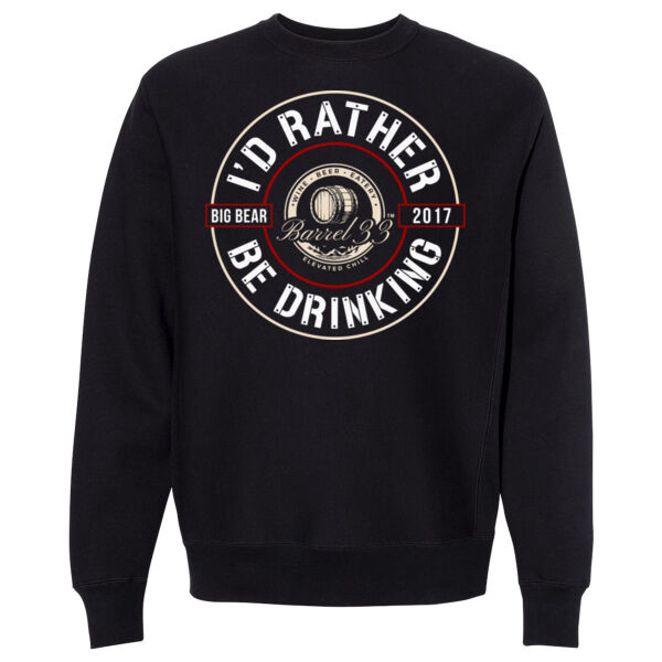 I'D RATHER BE DRINKING - BIG BEAR - CREWNECK SWEATSHIRT - $EWHJVK$ Thumbnail