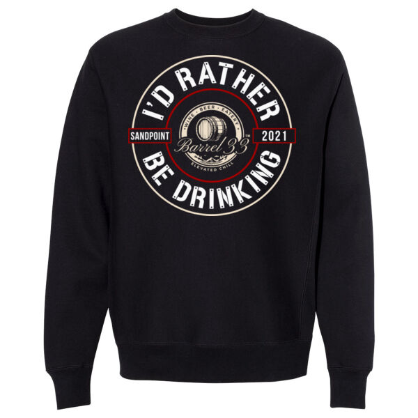 I'D RATHER BE DRINKING - SANDPOINT - CREWNECK  SWEATSHIRT - $SCVHWT$ Thumbnail